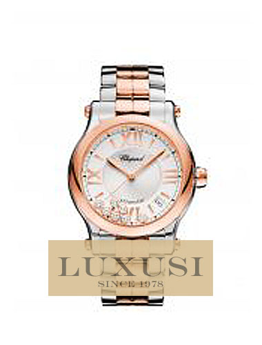 CHOPARD Τιμή HAPPY DIAMONDS HAPPY SPORT 278559-6002 Happy Sport 36 MM Automatic Watch 18-carat rose gold, stainless steel and diamonds