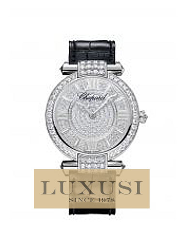 CHOPARD verð IMPERIALE HOUR-MINUTE 384242-1001 IMPERIALE 36 MM WATCH 18-CARAT WHITE GOLD AND DIAMONDS