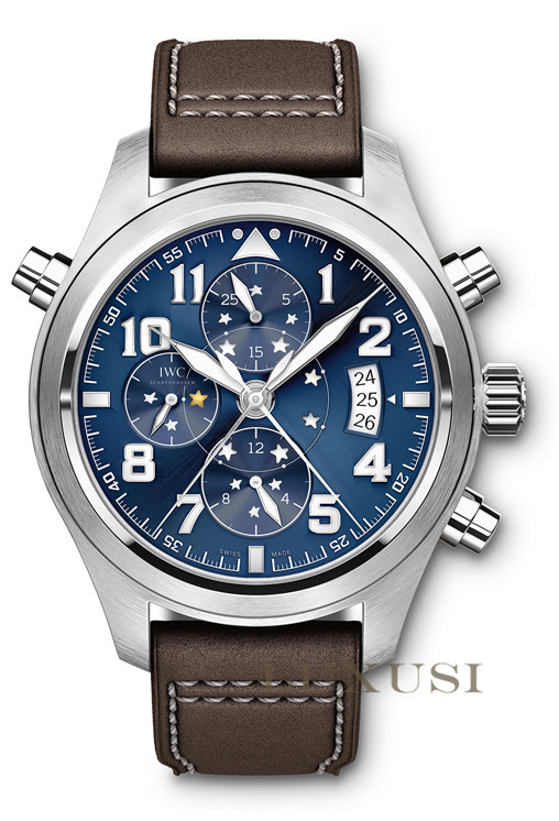 IWC verð IW371807 ANTOINE DE SAINT EXUPéRY IWC verð Pilots Watch Double Chronograph Edition "Le Petit Prince"